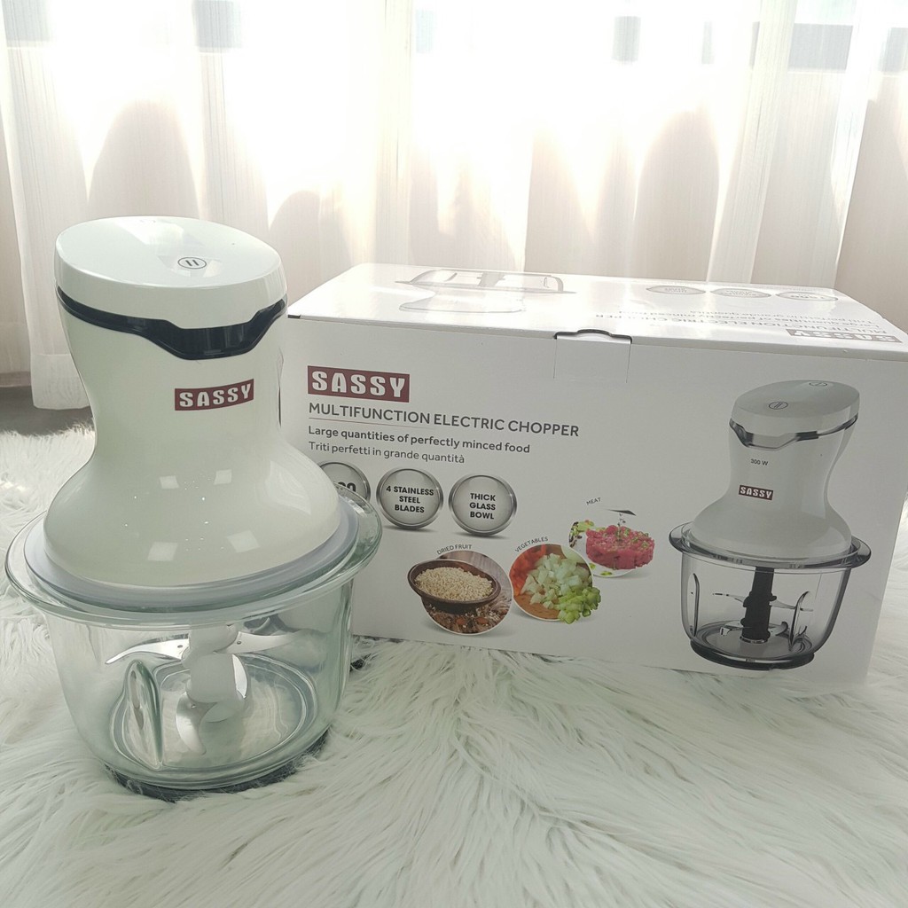 Máy xay thịt đa năng 4 lưỡi dao dung tích 1.5L Sassy HR-618