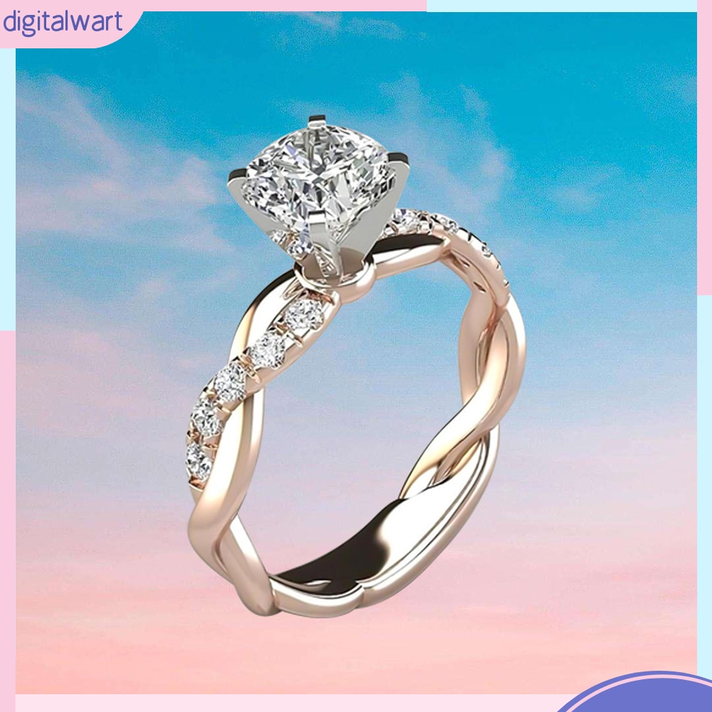 Nhẫn hợp kim đính đá zircon thời trang sang trọng dành cho nữ