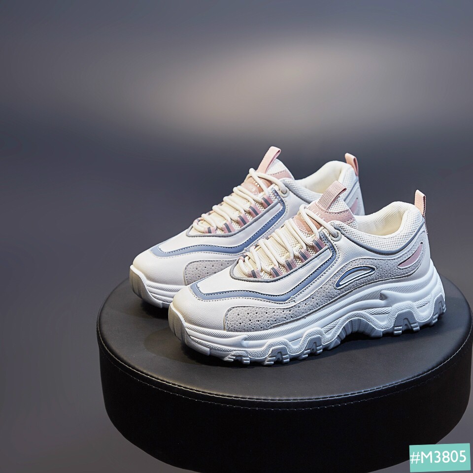 Giày nữ Giày bata nữ màu trắng hồng sneaker Thể Thao Thời Trang Form ĐẸP đi ÊM CHÂN TRÙM GIÀY PT