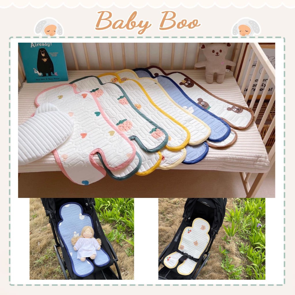 Miếng Lót Xe Đẩy Cao Su Non Siêu Thoáng Cho Bé Hàng Cao Cấp [ babyboo]