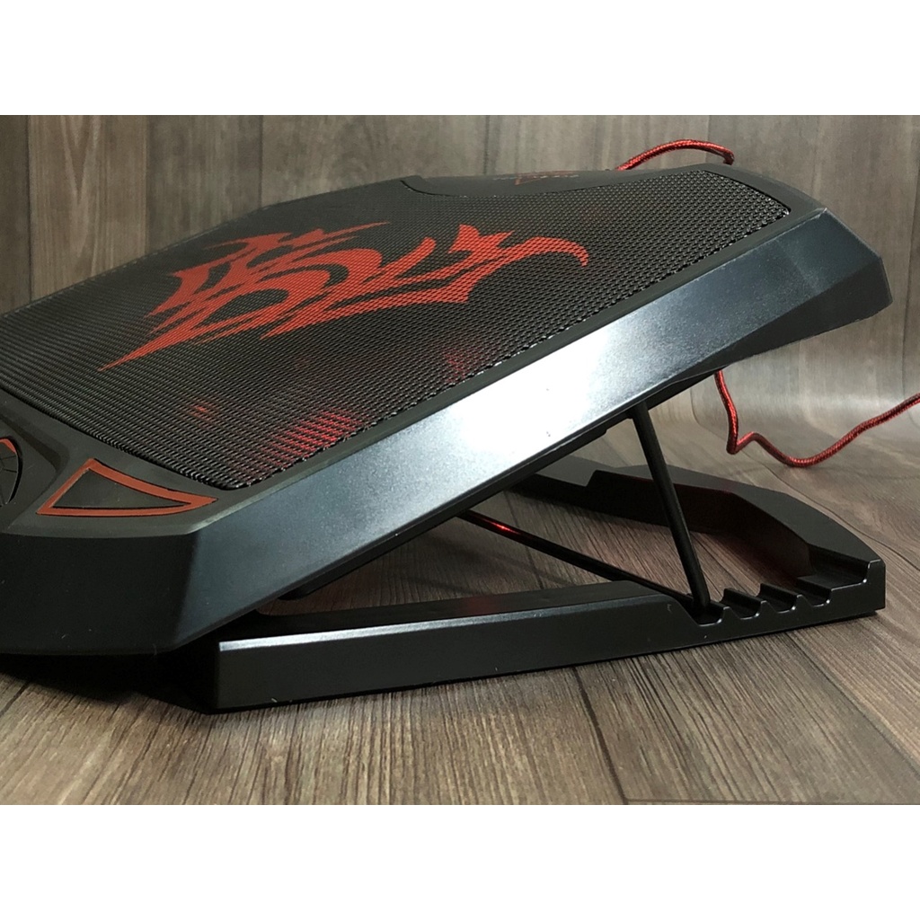 Đế tản nhiệt Laptop 3 quạt lớn kèm 5 nấc đỡ kê cao laptop tiện lợi - Spa Laptop
