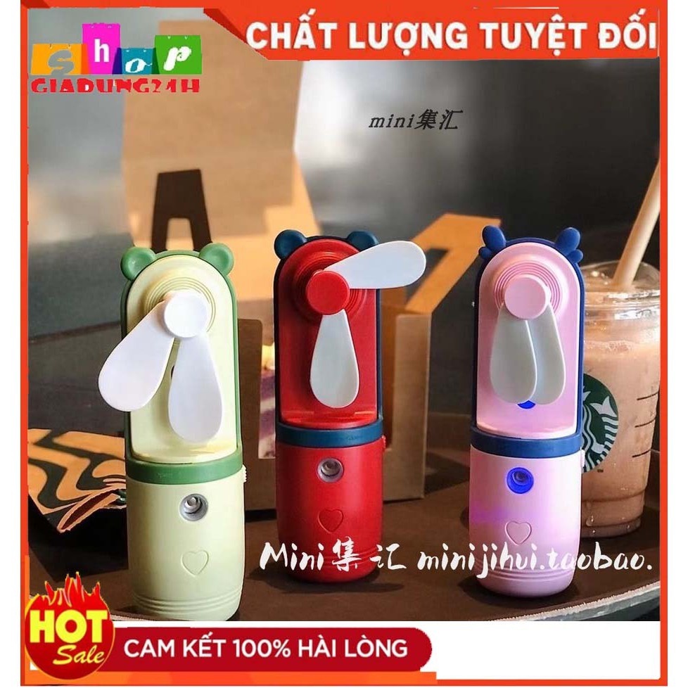 Quạt Mini Phun Sương Nano Tạo Độ Ẩm-Quạt Mini Cầm Tay Xịt Khoáng Màu Sắc Siêu Xinh-