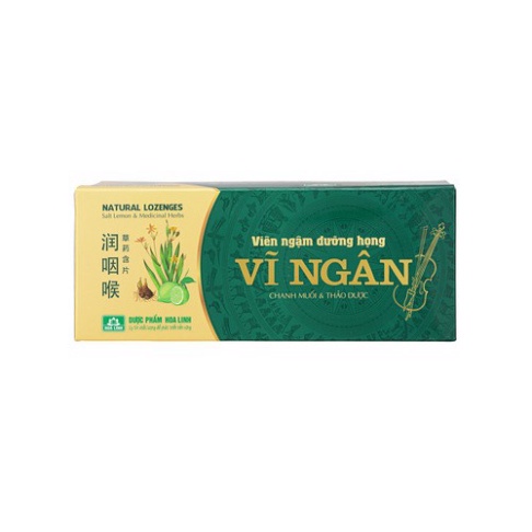 Viên ngậm dưỡng họng Vĩ Ngân (Hộp 20 vỉ x 5 viên)