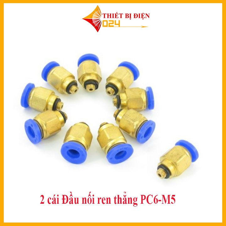 Bộ 2 Đầu nối ren thẳng PC6-M5