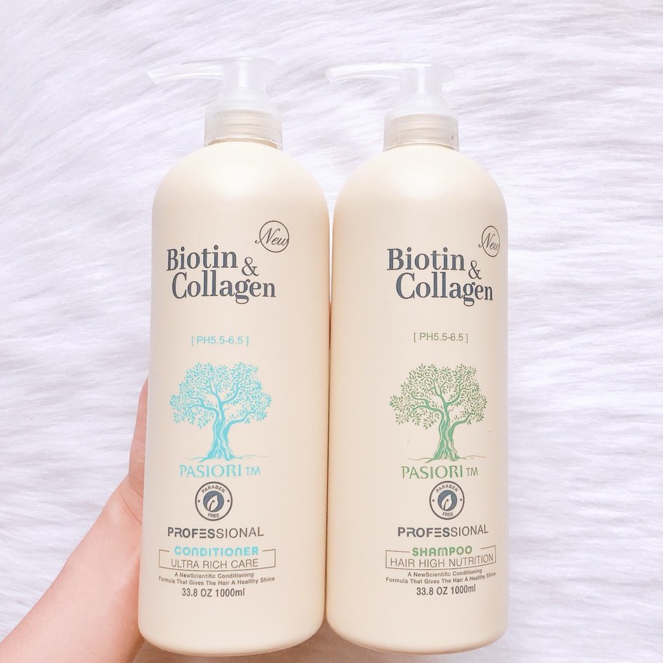 Combo Dầu Gội Xả Biotin Collagen Giúp Phục Hồi Ngừa Rụng Tóc Đủ 4 Màu 1000ml