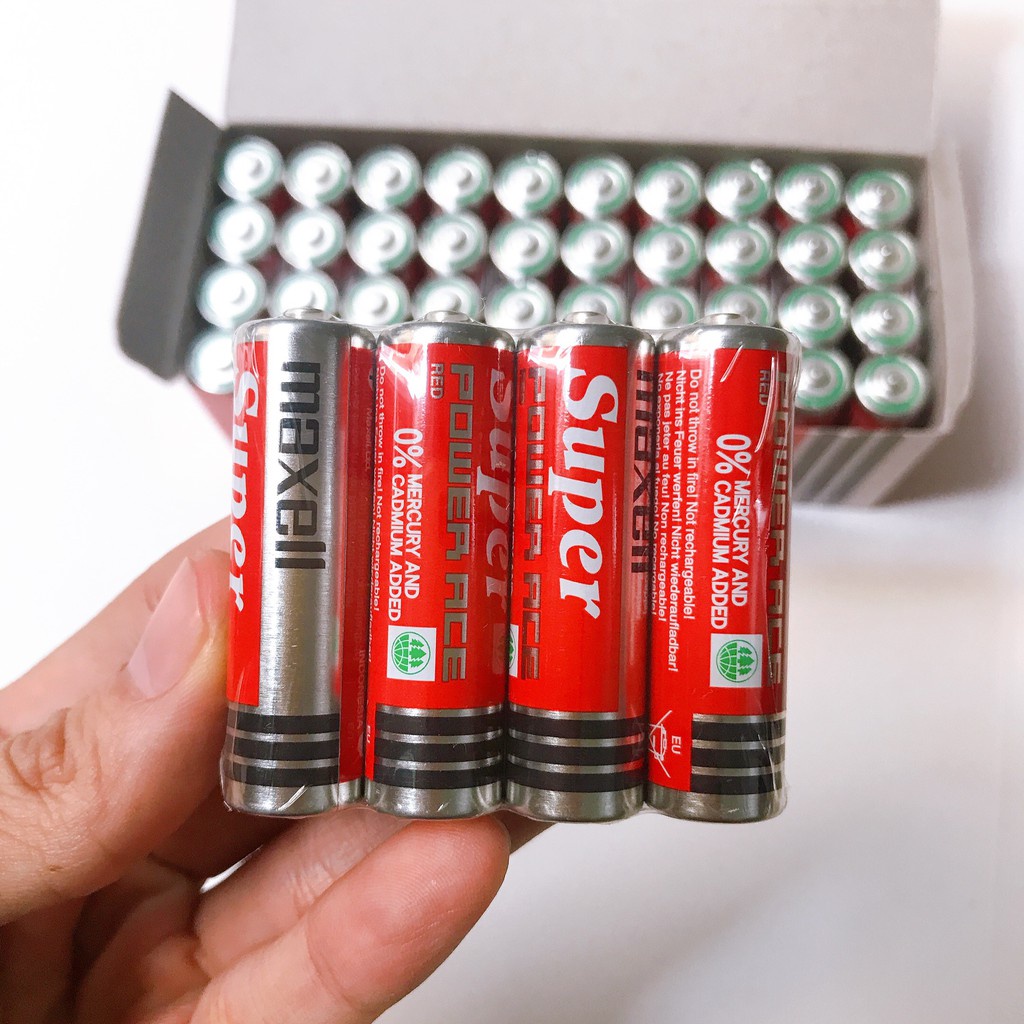 Pin Maxell Super Đỏ - Hộp 40 Viên Pin Tiểu AA  1.5V Store4girls