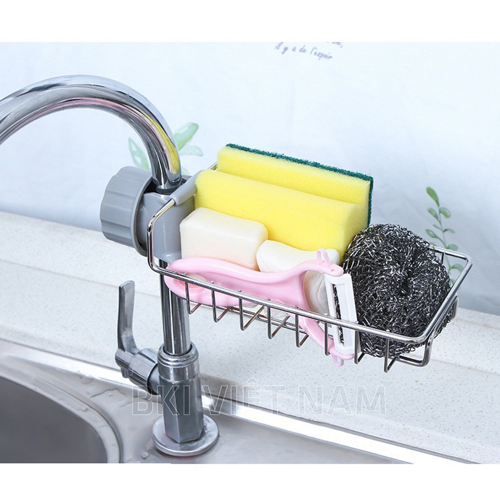 Kệ Cài Vòi Rửa Bát INOX Thép Không Rỉ Đa Năng Để Bối Rửa Để Xà Phòng- KEINOXNHO | BigBuy360 - bigbuy360.vn