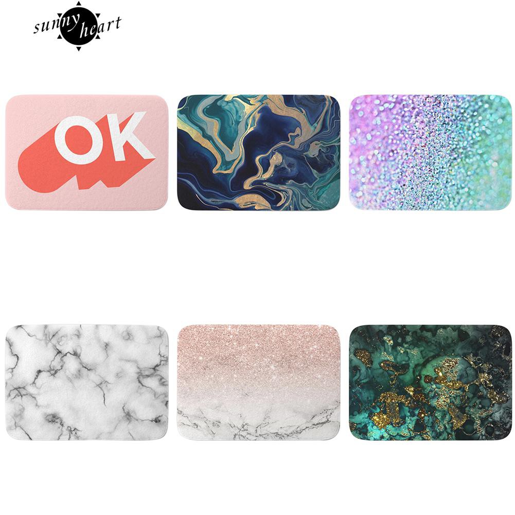 Thảm để cửa chống trượt họa tiết đá cẩm thạch/chữ hiện đại cho trang trí nhà