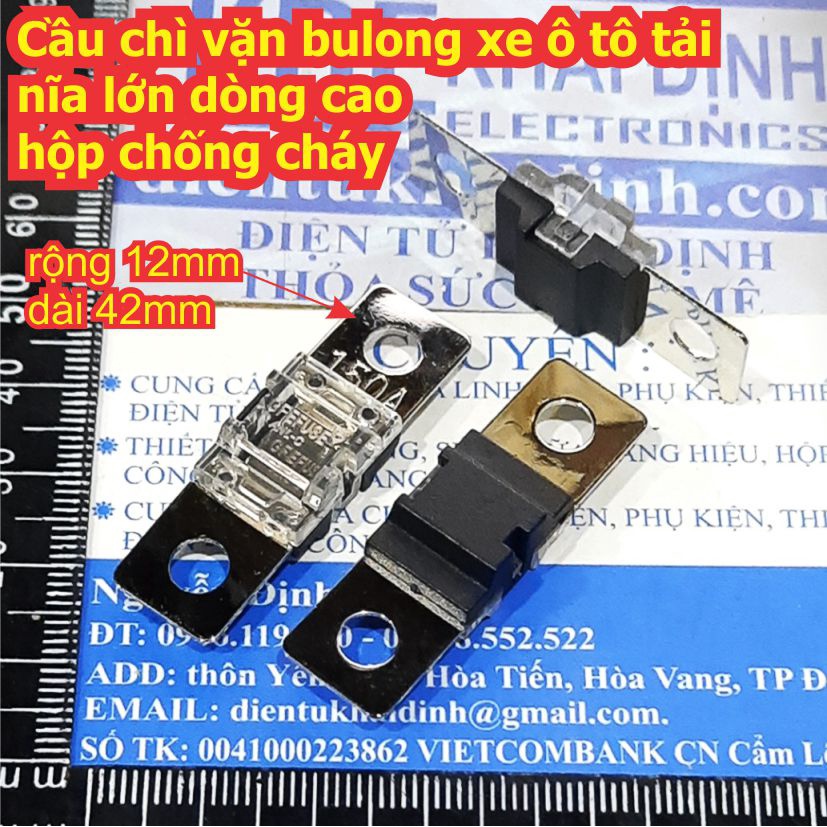 2 cái Cầu chì vặn bulong xe ô tô tải nĩa lớn dòng cao hộp chống cháy 30A ~ 200A kde8438
