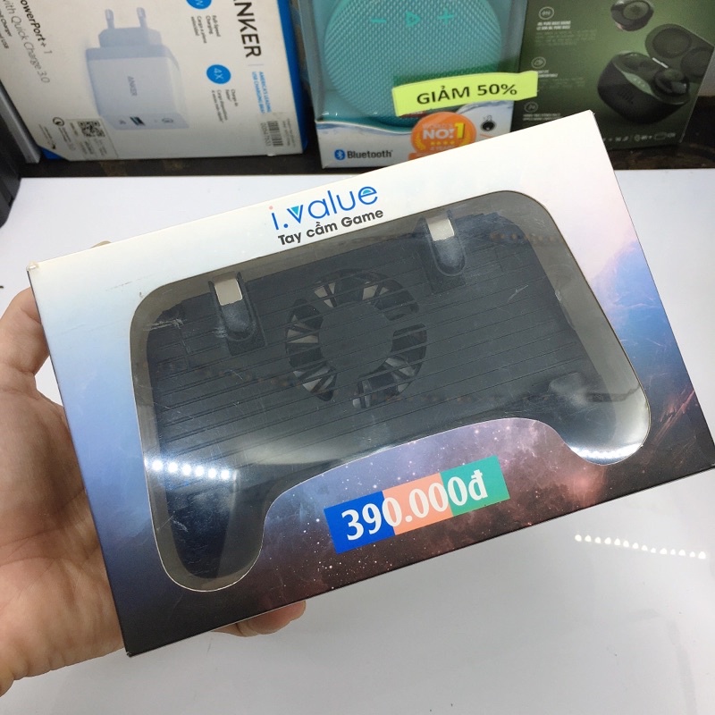 Tay cầm chơi game kiêm quạt tản nhiệt cho điện thoại ivalue MT-G001 Đen