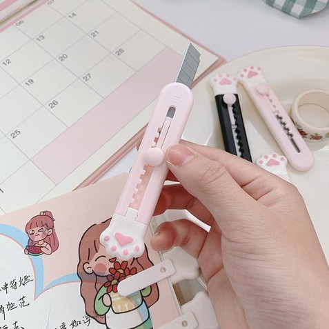 Dao rọc giấy mini Pennie chân mèo dao dọc giấy cầm tay tiện dụng