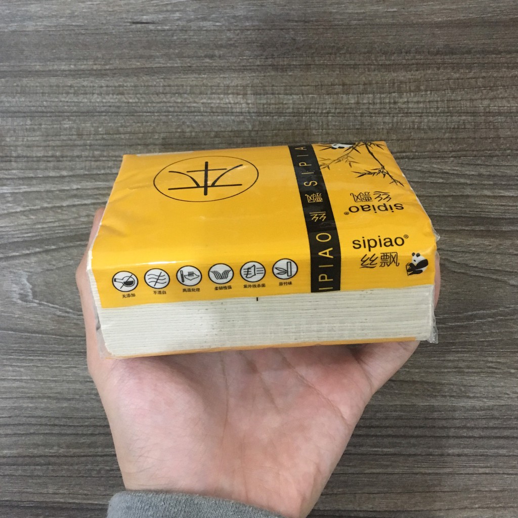 Thùng 30 Gói Giấy Ăn Gấu Trúc Sipiao Siêu Dai Cao Cấp 300 tờ/gói