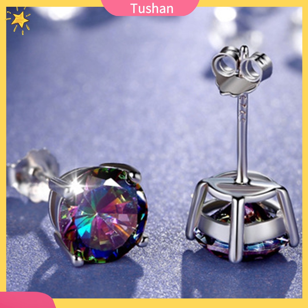 Khuyên tai đính đá phong cách cổ điển sang trọng dành cho cả nam và nữ