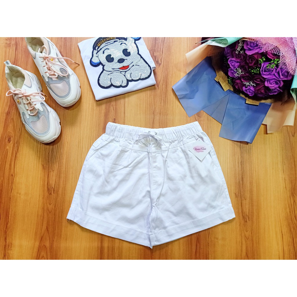 Quần Sọt Kaki Nữ Lưng Thun Xuất Khẩu Có Nhiều Màu