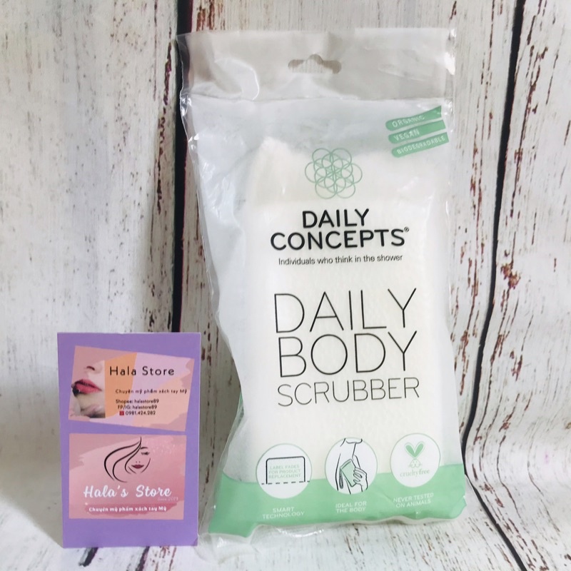 Daily Concepts ✨ Bông tắm tẩy da chết cao cấp Daily Body Scrubber