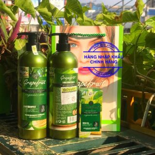 (Hàng Chính Hãng )Bộ Dầu Gội Bưởi ngăn ngừa rụng tóc, nuôi dưỡng và Kích Thích Mọc Tóc GRAPEFRUIT( Tặng ủ tóc)