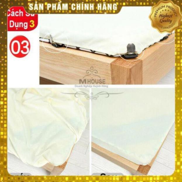 [sale] (Hàng chuẩn) Set 4 kẹp ga giường  chuẩn 2021