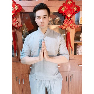 ĐỒ LAM ĐI CHÙA ĐỒ LAM PHẬT TỬ mã s1  nhật nam vải linen gân