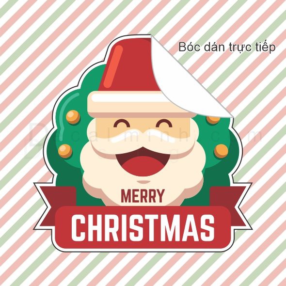 Decal sticker logo dán trang trí dịp Giáng Sinh Noel cho nhà và cửa hàng