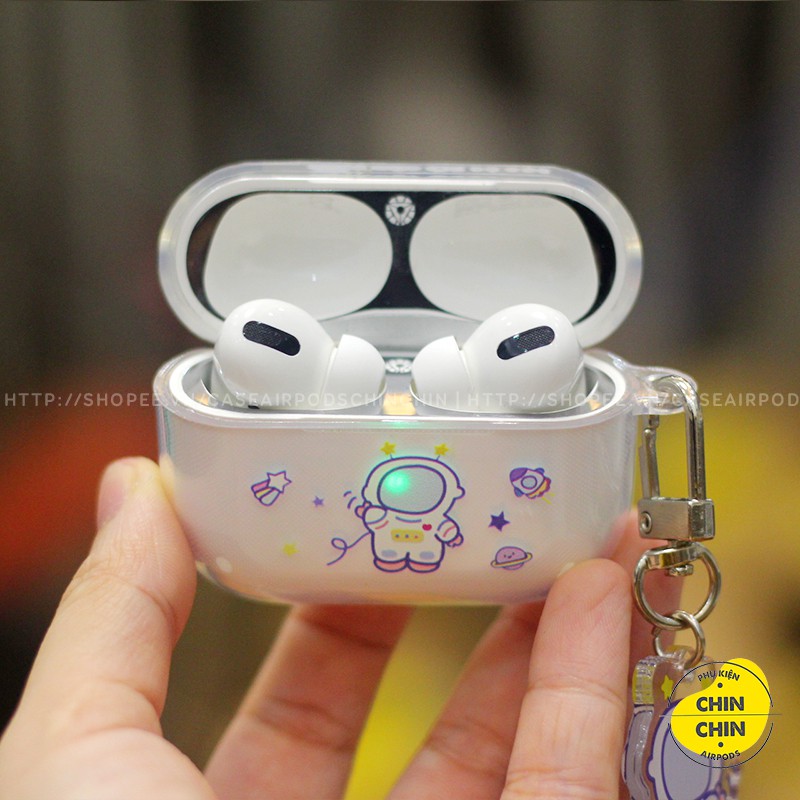 Vỏ Airpod 1/2/Pro Nhựa Dẻo Trong Suốt Hình Space Man Case Airpods Hoạt Hình Dễ Thương - Chinchin Case