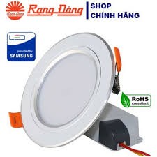 [CHÍNH HÃNG] Đèn LED âm trần đổi màu 7W viền bạc, khoét lỗ 90mm SAMSUNG chipLED D AT10