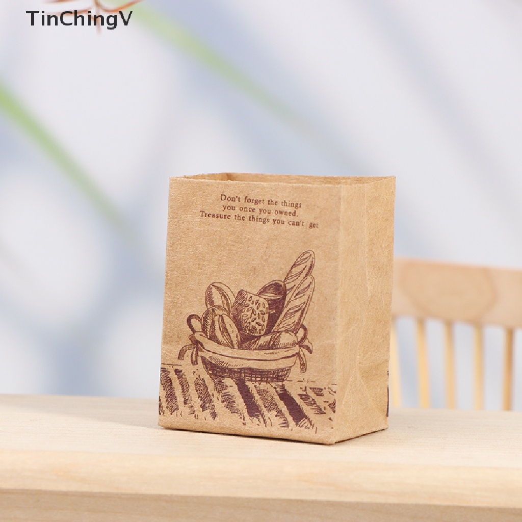 1 Túi Giấy Kraft Đựng Bánh Mì Trang Trí Nhà Búp Bê