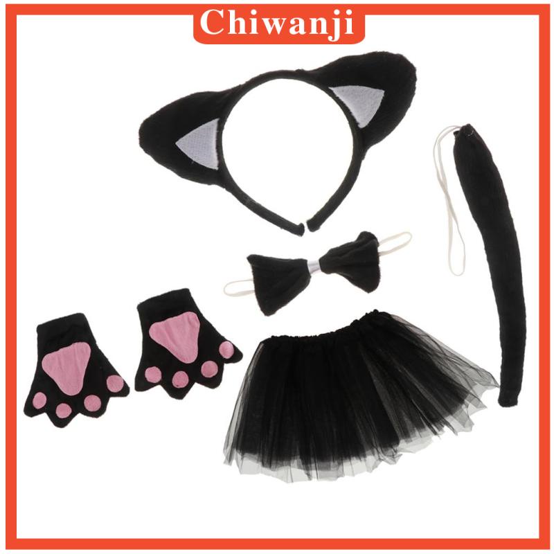 Bộ Phụ Kiện Hóa Trang Mèo Đen Phong Cách Giáng Sinh Cho Bé Gái