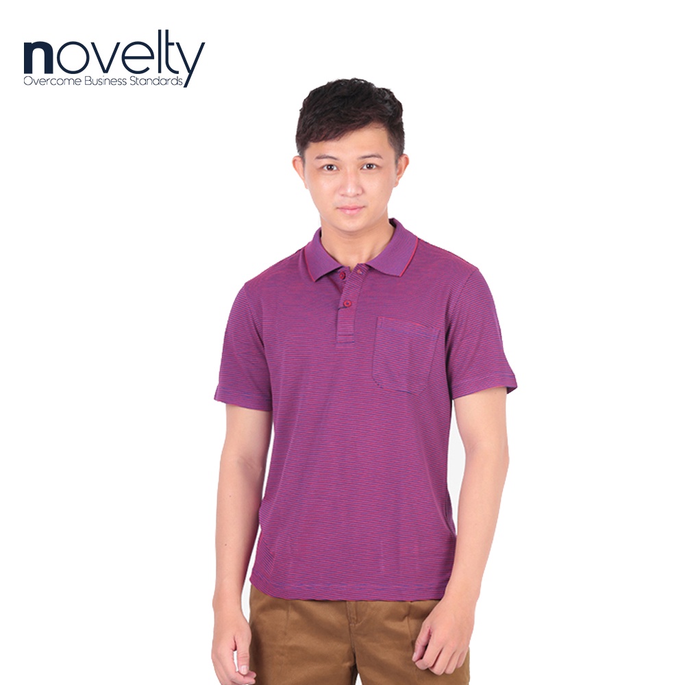 Áo thun polo nam Novelty có túi kẻ sọc 170130N