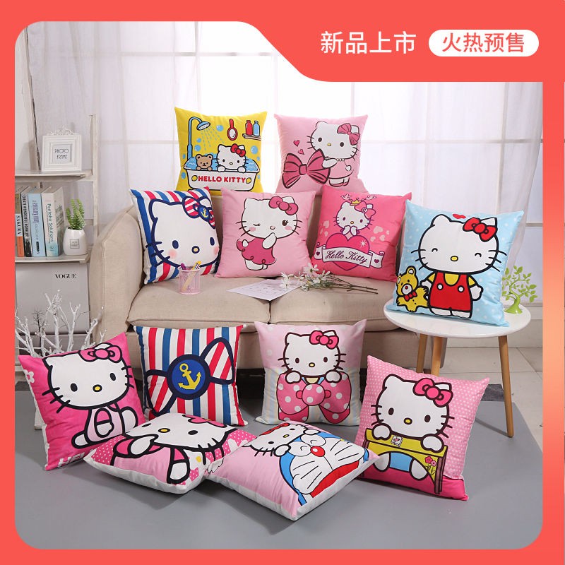 Gối Ôm Hình Mèo Hello Kitty Xinh Xắn Êm Ái Hoạt Hình