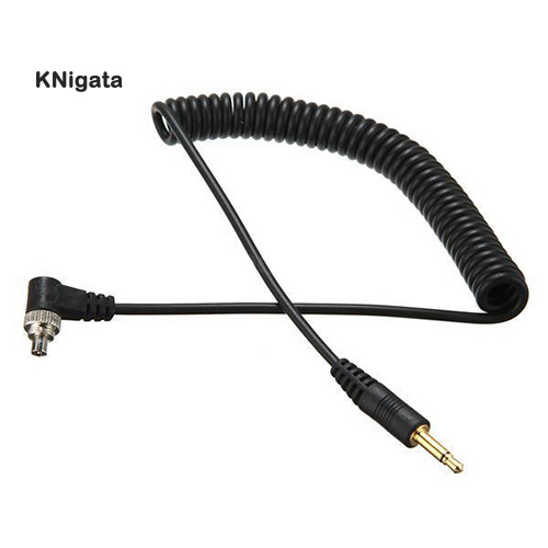 {KNK} PC Male Sync to 3.5mm Plug Cable Cord with Screw Lock for Studio Flash Light