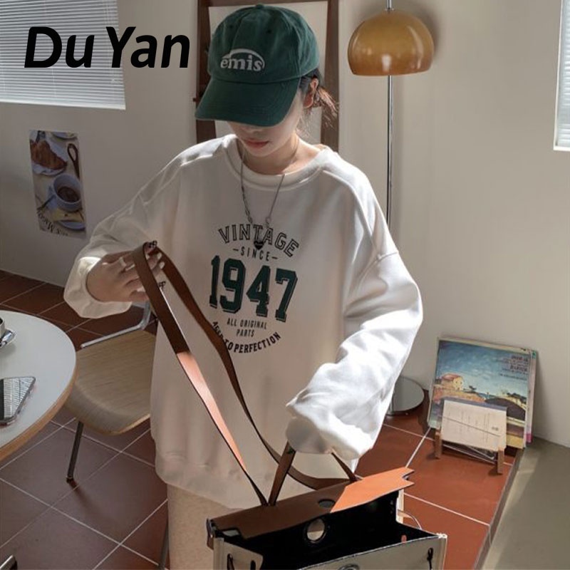 Áo Nỉ Nữ Dài Tay Cổ Tròn Thời Trang Hàn