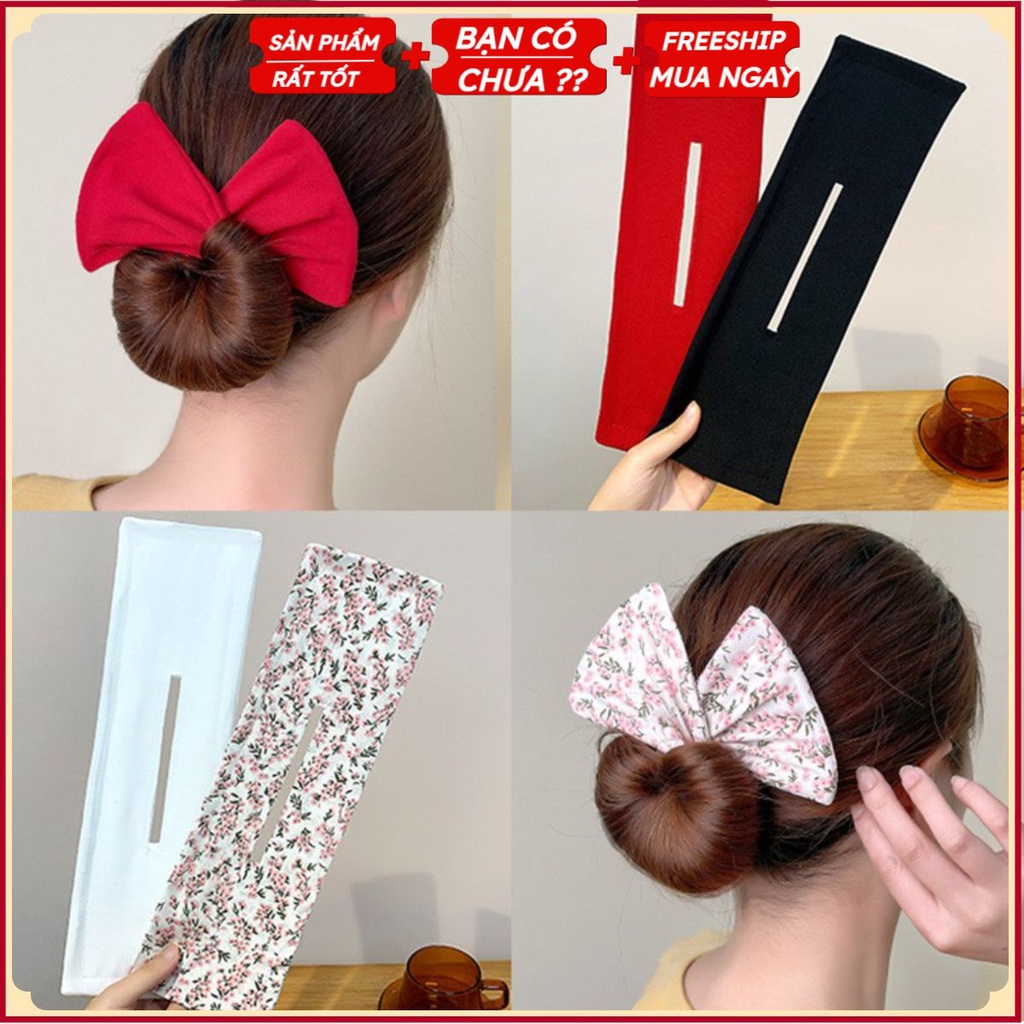 Kẹp Tóc Hình Nơ Xoắn Phong Cách Hàn Quốc Mới