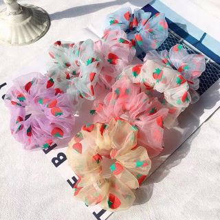 Set 3 Cúc Scrunchies Dây Cột tóc scrunchies voan