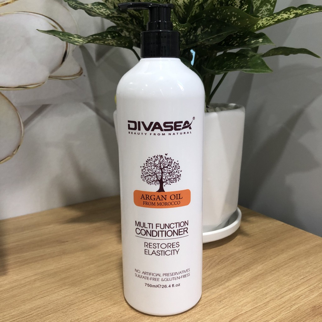Cặp Gội Xả Đa năng DIVASEA Multi Function 750ml ngăn gàu, chống gãy rụng với tinh dầu thiên nhiên nuôi dưỡng tóc