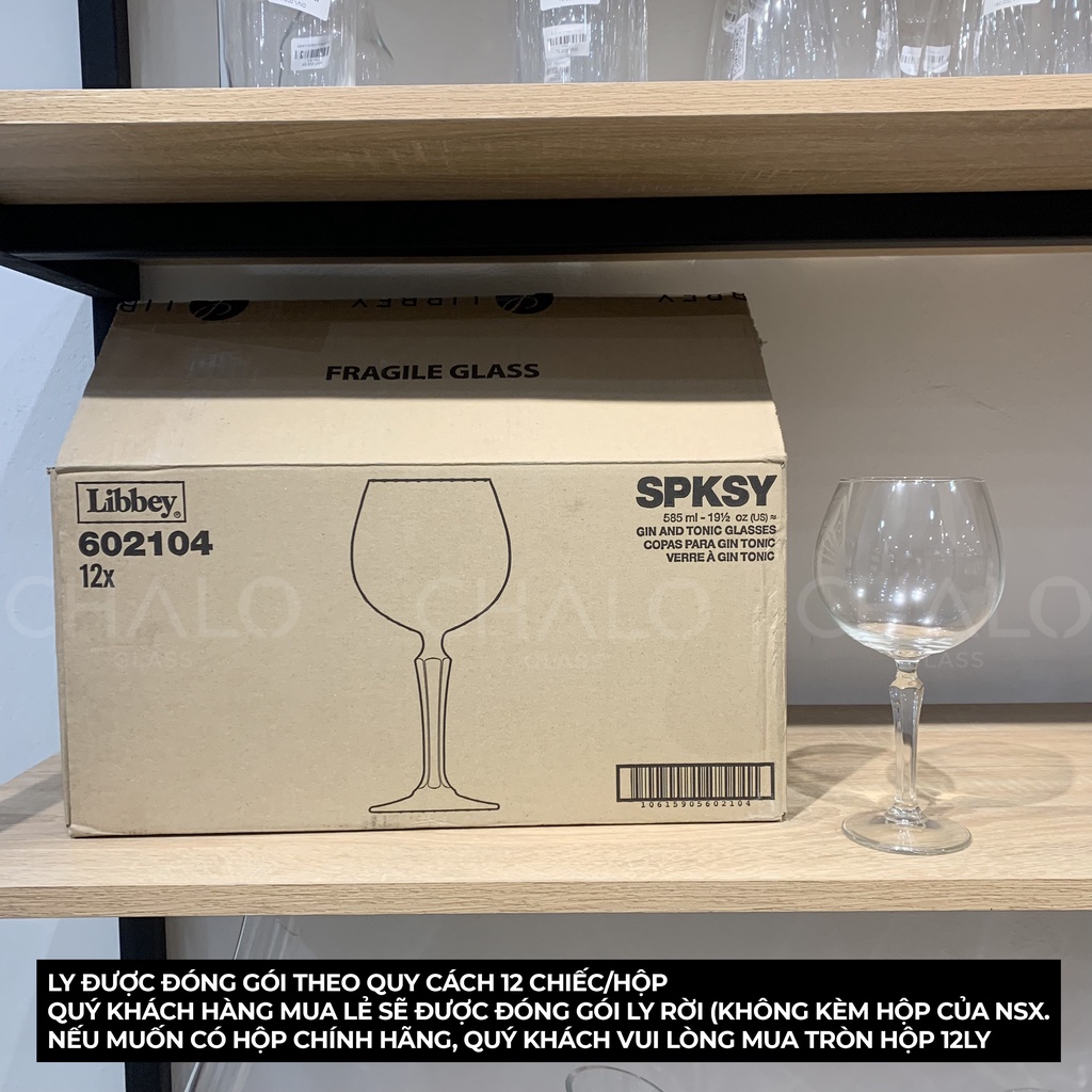 Ly thủy tinh Cocktail siêu mỏng Libbey Spksy  Nick &amp; Nora, Martini, Coupe, Gin &amp; Tonic - 147 ~ 580ml [Made in EU]