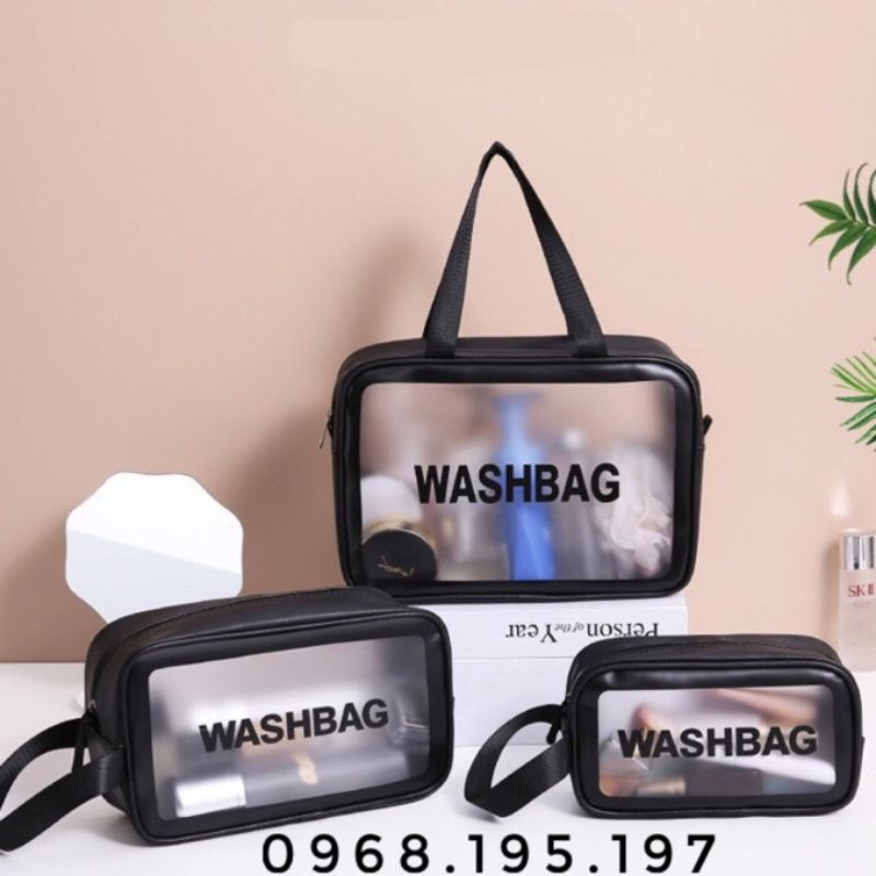 Túi Đựng Mỹ Phẩm Đồ Trang Điểm Đi Du Lịch Đựng Đồ Cá Nhân Washbag Trong Suốt Chống Thấm Nước Đa Năng Nhiều Kích Thước