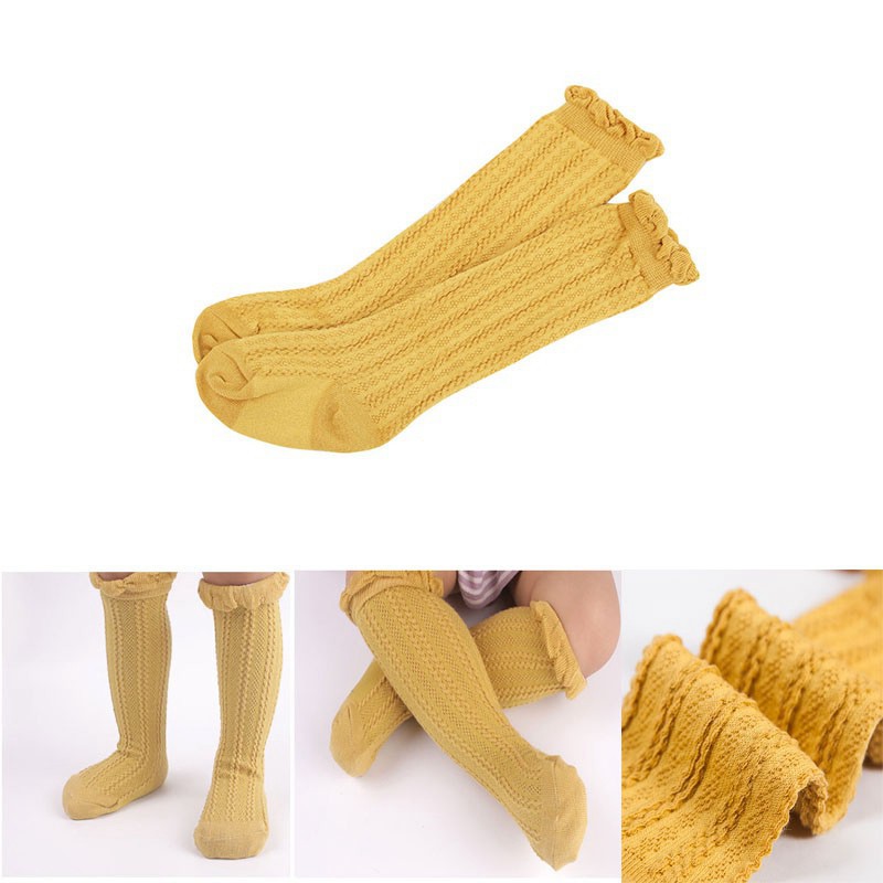 Vớ cổ cao màu trơn thời trang cho bé