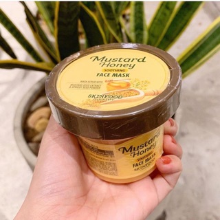 Mặt nạ hũ Skinfood Mustard Honey Soothing Face - dưỡng ẩm , tẩy tế bào chết , làm mịn và sáng da