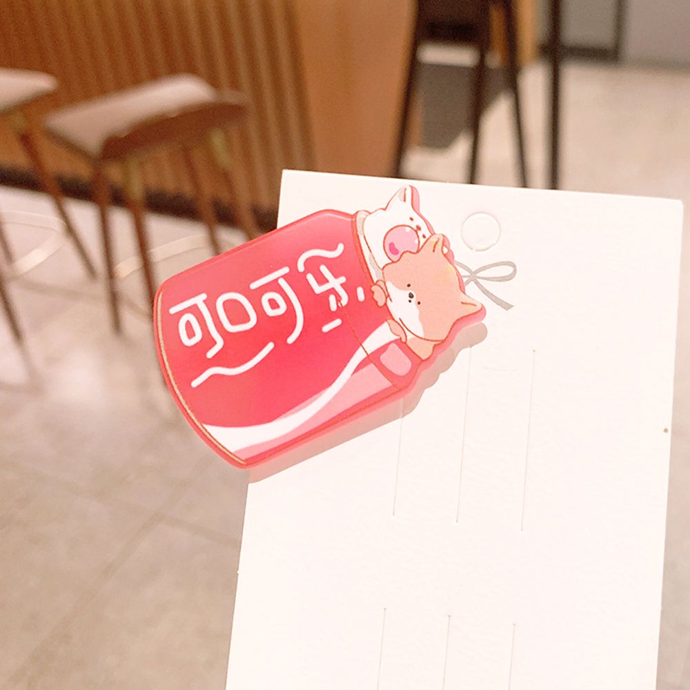 Kẹp tóc hình chai nước trái cây hoạt hình đáng yêu thanh lịch cho nữ