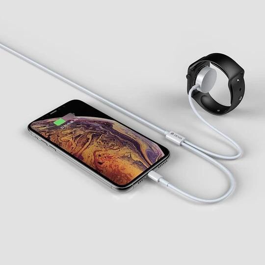 [Mã SKAMSALE03 giảm 10% đơn 200k] Đế sạc Applewatch Devia 2 in 1 lightning cable