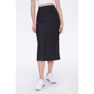 F21 Midi Satin Skirt