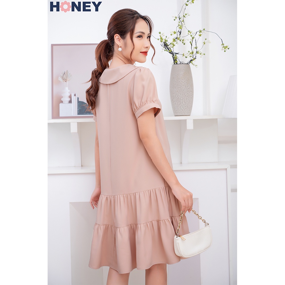 Váy thời trang thiết kế công sở , babydoll, tay bồng chân váy xòe - Thời trang đầm bầu cao cấp HONEY