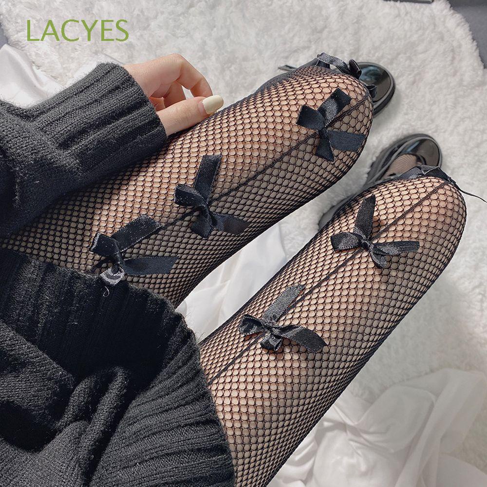 Tất lưới đính nơ phong cách Lolita dễ thương quyến rũ cho nữ