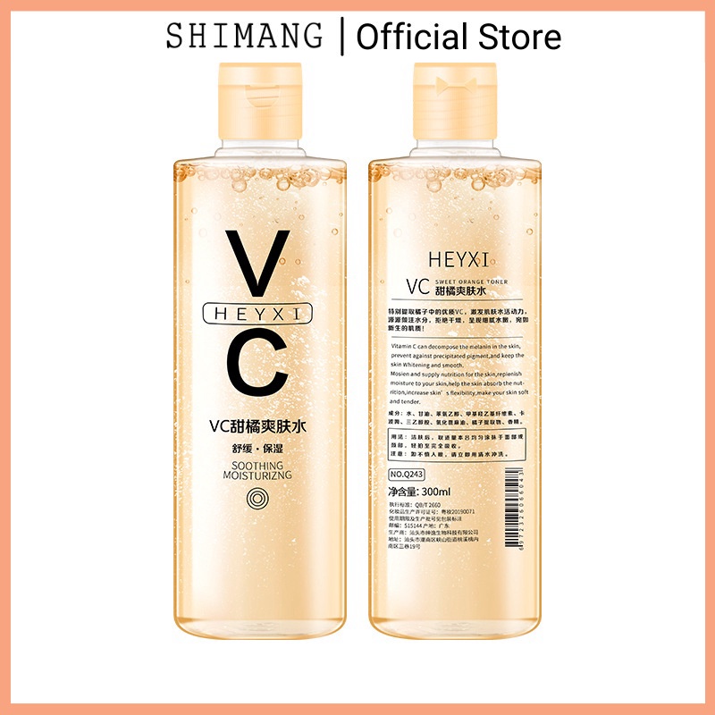 Toner dưỡng ẩm Heyxi làm mờ nếp nhăn thu nhỏ lỗ chân lông dưỡng chất Vitamin C 300ml HTONER1