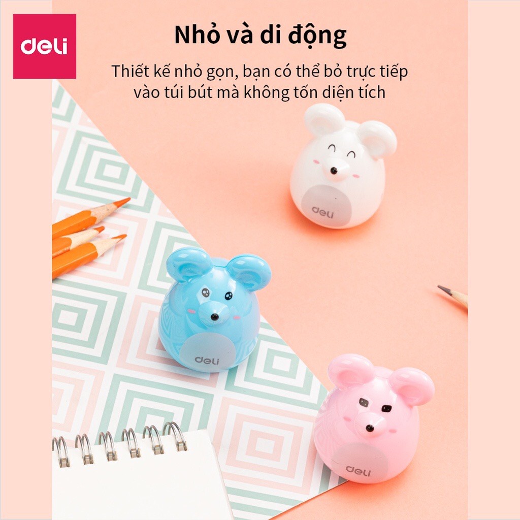 Gọt chì Deli Hình chú chuột - E0569 - Gọt bút chì Deli cao cấp - MIYABI STORE