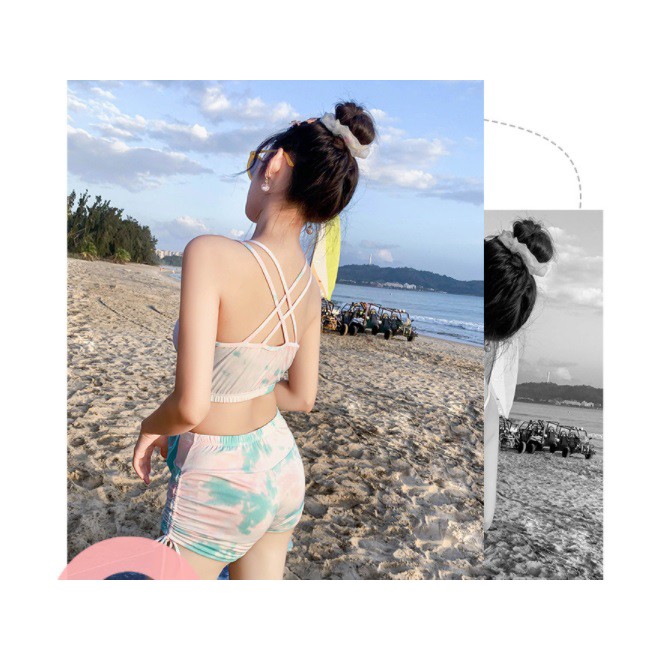 (Mẫu mới 2021) Set đồ bơi 3 mảnh nữ phong cách thể thao che được bụng to | BigBuy360 - bigbuy360.vn