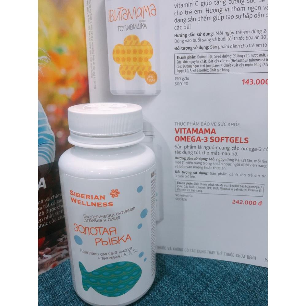 Viên uống VitaMama Omega-3 Siberi Nga tăng cường trí não và sáng mắt cho trẻ