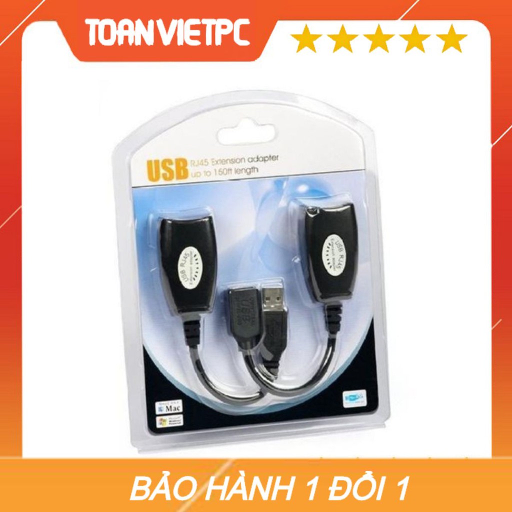 Usb RJ45 Extension adapter up to 150ft length( usb nối dài bằng cáp mạng lan rj45 kéo dài 45m)