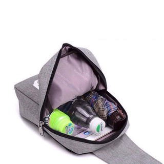 GiàySneaker BTN11 Đen + Túi Thời Trang ( Xám)