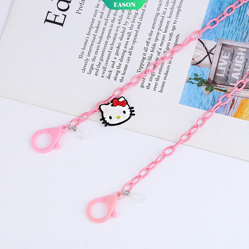 Sanrio Anime Kawaii Insins Hello Kitty Dây Đeo Kính Đeo Cổ Bằng acrylic Chống Mất Kiểu Hoạt Hình Dễ Thương